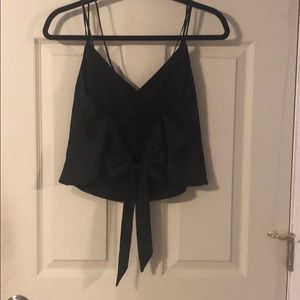 Express Tops - NWT Black tie back crop tank Express Tops - NWT Black tie back crop tank
